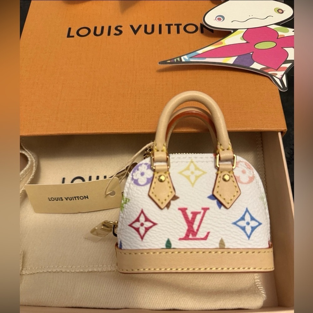 Louis Vuitton x TM Murakami 2025 Micro Mini Alma Multicolor Keychain Purse Charm
